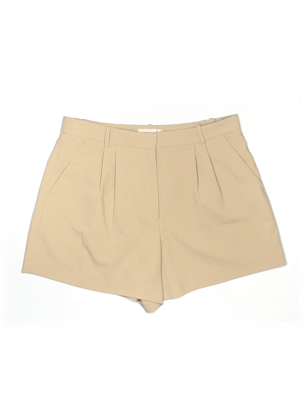 Abercrombie & Fitch High Rise Tailored Pleated Shorts Tan Size 33